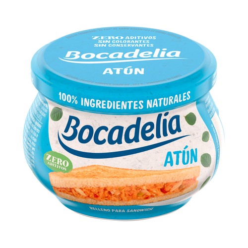 BOCADELIA Relleno de atún para sándwich frasco de 180 g.
