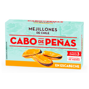 Imagen de CABO DE PEÑAS Mejillones chilenos en escabeche 45 g. 