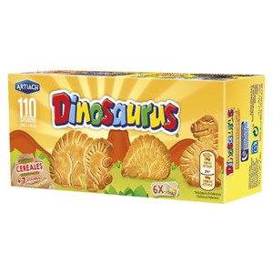 Imagen de DINOSAURUS Galletas de cereales con forma de dinosaurios 185 g.