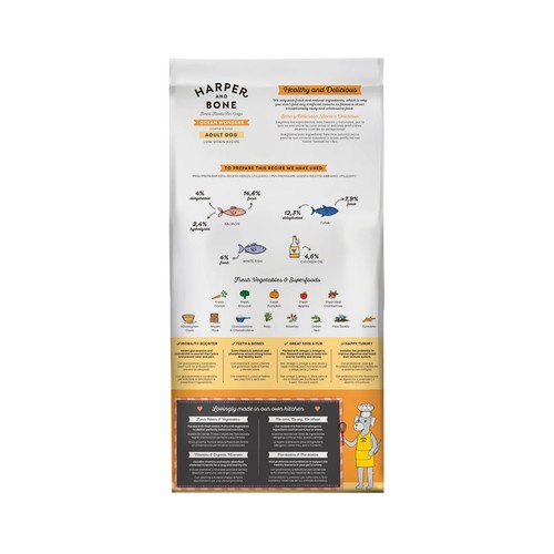 HARPER&BONE Pienso para perros medianos o grandes Recetas Mar 3 kg.