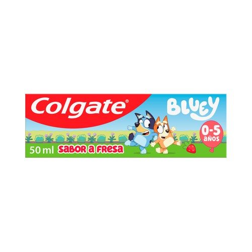 COLGATE Pasta de dientes infantil sabor fresa para niños de 0 a 5 años 50 ml.