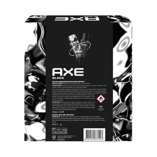 AXE Black Estuche con desodorante en spray (150 ml) y eau de toilette para hombre (75 ml).