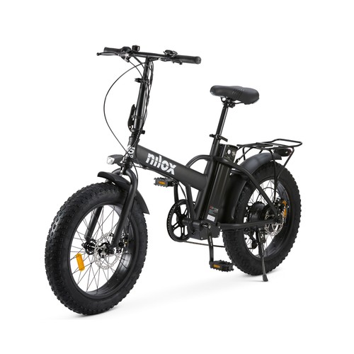 Bicicleta eléctrica plegable NILOX X5 Pro, color negro, 250W, ruedas 20", autonomía 60Km.
