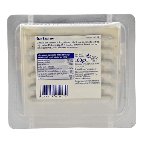 GRAN BAVARESE Queso azul 100 g.