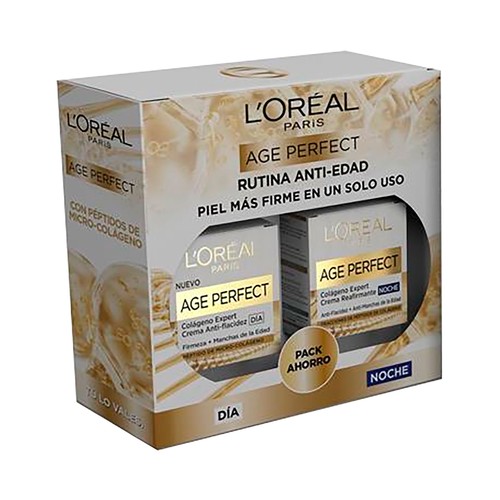 L´ORÉAL PARIS Age perfect Estuche con crema de día anti-flacidez y crema de noche reafirmante.