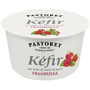 PASTORET Kéfir con frambuesas elaborado con leche de vacas de pasto 170 g.