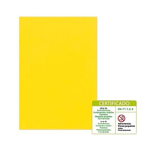 Hoja goma EVA 40x60cm, color amarillo. GRAFOPLAS