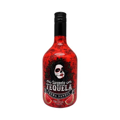 SARGENTO TEQUELA Crema de licor de sandía con tequila y agave botella 70 cl.