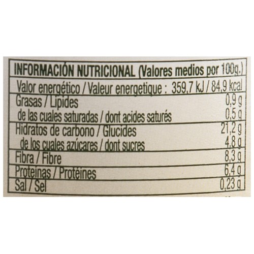 MARZO Garbanzo cocido extra frasco de 400 g.