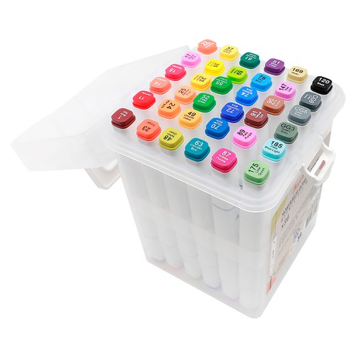 Caja de 36 rotuladores de colores, doble punta, ALCAMPO.
