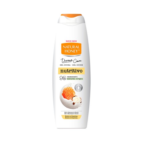 NATURAL HONEY Derma care Gel para ducha o baño nutritivo y suavizante con miel y manteca de karite 650 ml.