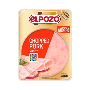 Imagen de EL POZO Chopped pork, sin gluten, cortado en lonchas 225 g.