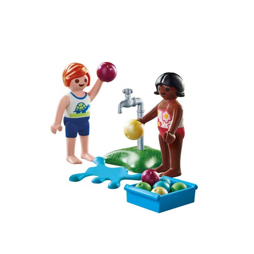 PLAYMOBIL niños con globos de agua