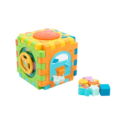 Cubo de actividades con luces y sonido, +12 meses, ONE TWO FUN.
