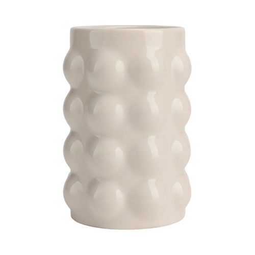 Vaso portacepillo material stoneware, modelo Bubbles. ACTUEL