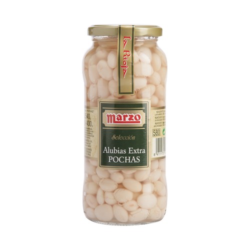 MARZO Alubia cocida blanca frasco de 400 g.