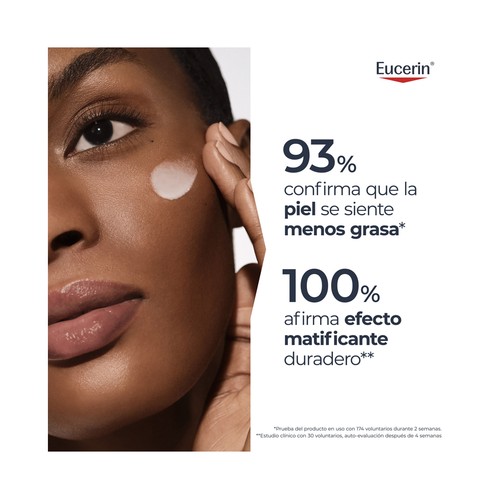EUCERIN Oil control Sérum protector solar con FPS 50+ (muy alto) para piel mixta a grasa con impurezas 30 ml.