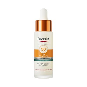 EUCERIN Oil control Sérum protector solar con FPS 50+ (muy alto) para piel mixta a grasa con impurezas 30 ml.