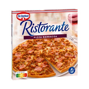 Imagen de DR. OETKER Pizza de masa fina y crujiente con carne de vacuno, jamón cocido y ketchup especiado Ristorante 340 g.