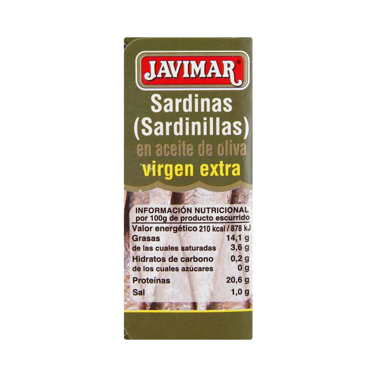 Sardinillas en aceite de oliva virgen extra lata de 120 g.
