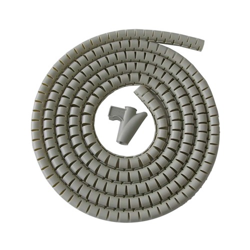 Organizador de cables 15 mm 2,5 metros color gris, EUROBRIC.