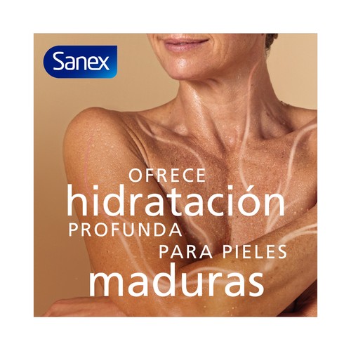 SANEX Cuidado experto rejuvenecedor Gel cremoso hidratación profunda, para pieles maduras y / o secas 600 ml.