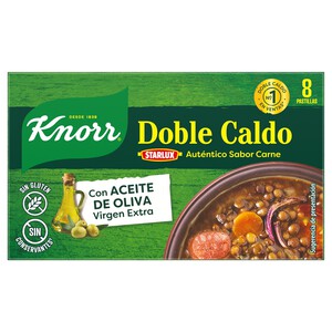 Imagen de KNORR Pastillas de caldo sabor carne con toque aceite oliva 8 uds. 80 g.