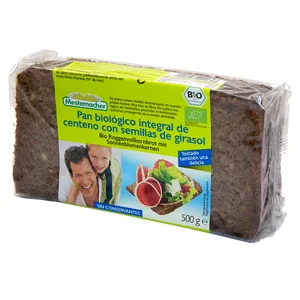 MESTEMACHER Pan integral de centeno con semillas de girasol ecológico MESTEMACHER 500 g.