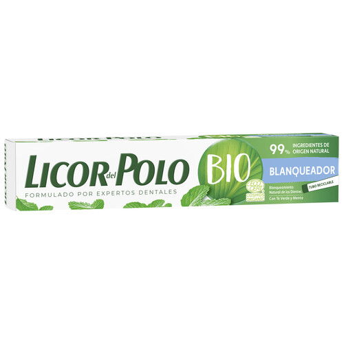 LICOR DEL POLO Pasta de dientes blanqueadora con un 99% de ingredientes de origen natural LICOR DEL POLO Bio 75 ml.
