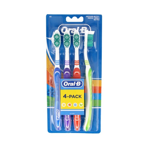 ORAL-B Cepillo de dientes con filamientos de dureza media ORAL B 4 uds