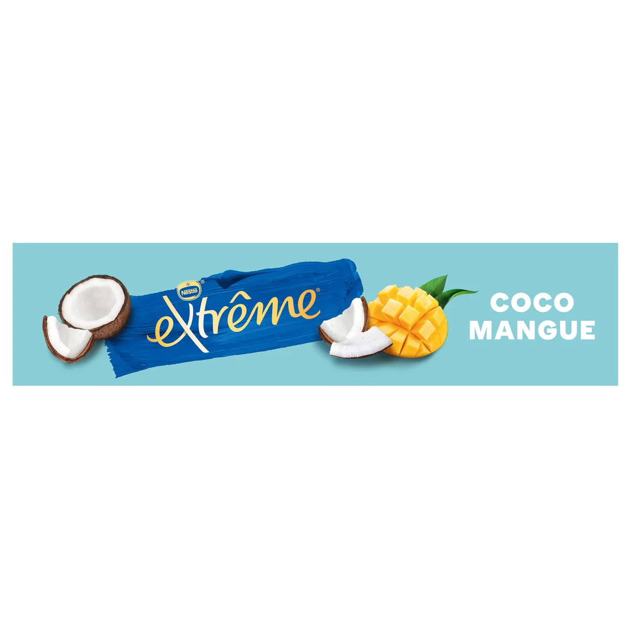 De Nesté Conos de helado de coco y mango y salsa de fruta de la pasión 6 x 110 ml.