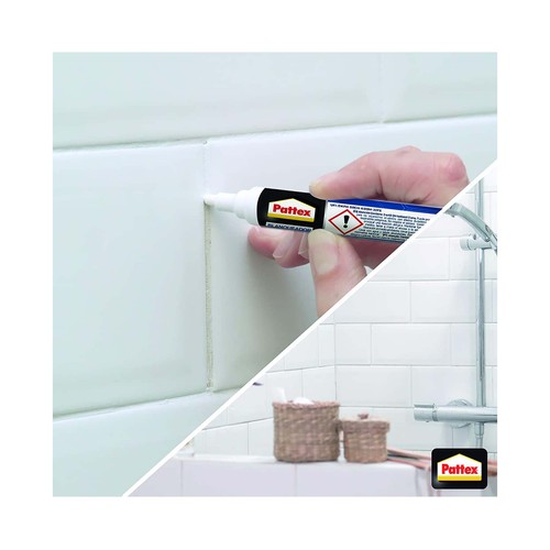 Rotulador blanqueador de juntas resistente al moho, PATTEX, 7ml.
