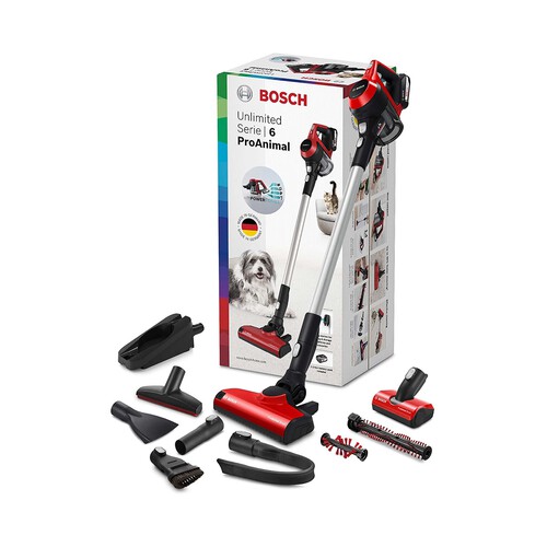 Aspirador sin cable especial mascotas BOSCH Unlimited 6 ProAnimal BBS61PET2, batería 18v, autonomía 30min, cepillo motorizado.