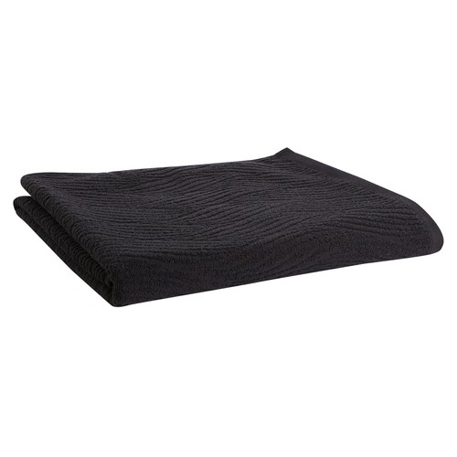 Toalla Jacquard de baño color negro, densidad de 480g/m², ACTUEL.