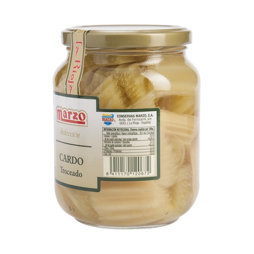 MARZO Cardo troceado al natural frasco de 425 g.