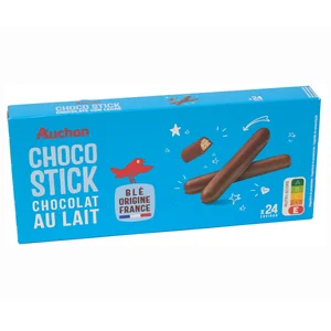 PRODUCTO ALCAMPO Galletas con forma de palitos cubiertas de chocolate 150 g.