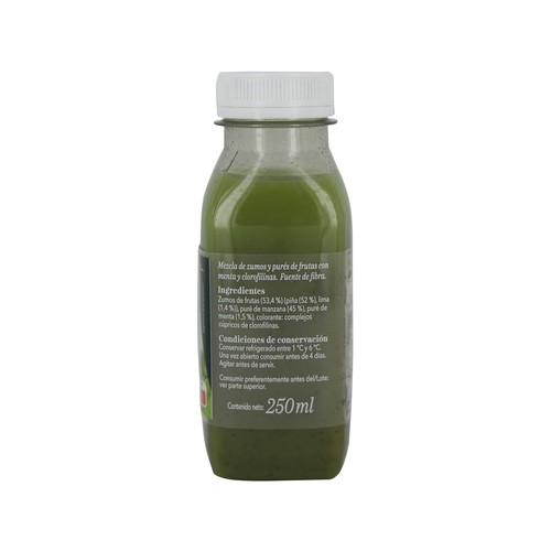 Smoothie de piña, manzana y lima ALCAMPO GOURMET 250 ml.