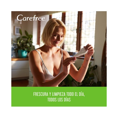 CAREFREE Cotton feel aloe Protegeslips (salvaslips) normales, transpirables y con aloe vera puro 56 uds.