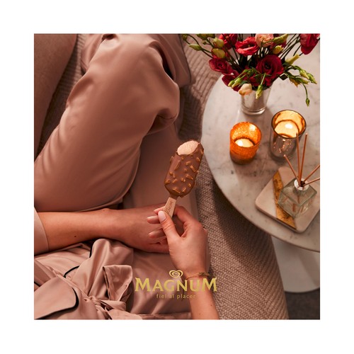 MAGNUM de Frigo Bombones helados de chocolate con leche (2), almendrado (2) y chocolate blanco (2) 6 x 100 ml.