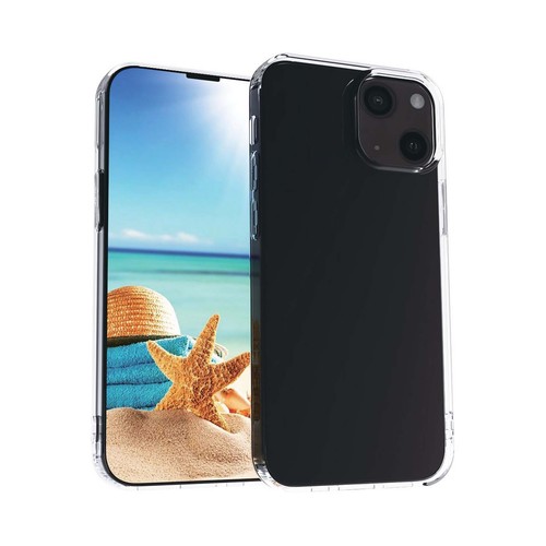 Funda compatible con iPhone 13, transparente, QILIVE. (Teléfono no incluido).