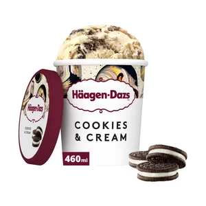 HÄAGEN-DAZS Tarrina de helado de vainilla con trocitos cookies 460 ml.