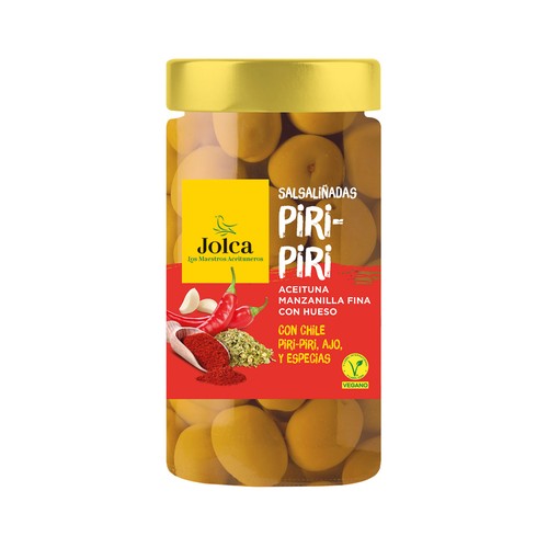 JOLCA Aceitunas aliñadas piri-piri 240 g.