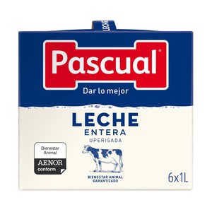 precios Pascual Leche Entera Procedente De Animales Con Bienestar Garantizado 6X 1L. en Alcampo