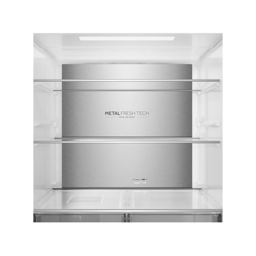 Frigorífico americano 18 cm HAIER HCR58S18DNMM INOX, no frost,  clasificación energética: D, H: 185cm, A: 83cm, F: 63,7cm, capacidad total: 523L