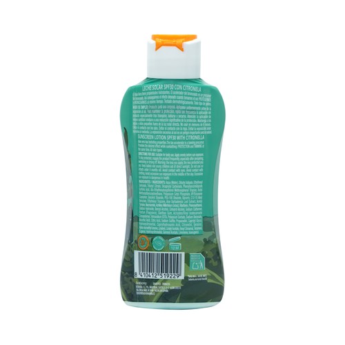 BABARIA Adventure Protector (leche) solar con citronela y FPS 30 (alto) 100 ml.