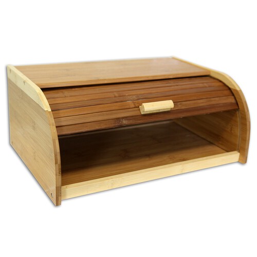 Caja para pan fabricada en madera de bambú INALSA.
