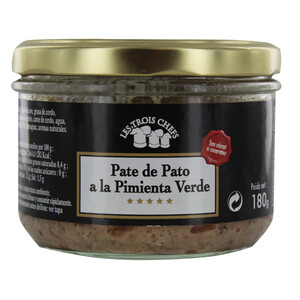 LES TROIS CHEFS Paté de pato a la pimienta verde LES TROIS CHEFS 180 g.