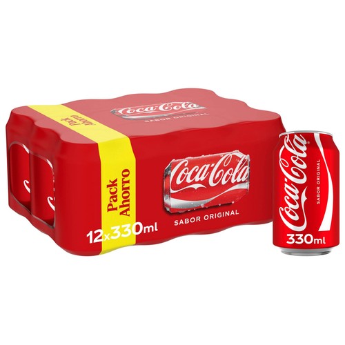 COCA COLA Original Refresco de cola pack 12 latas 33 cl.