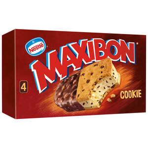 Imagen de MAXIBON Sándwich de helado de vainilla con cookies 4 x 140 ml.
