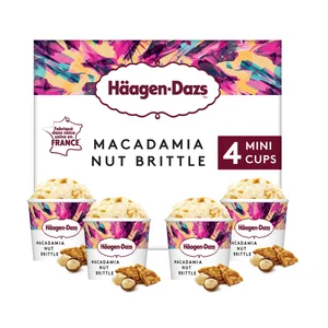 HÄAGEN-DAZS Minicups vainilla y macadamia 4 x 95 ml.